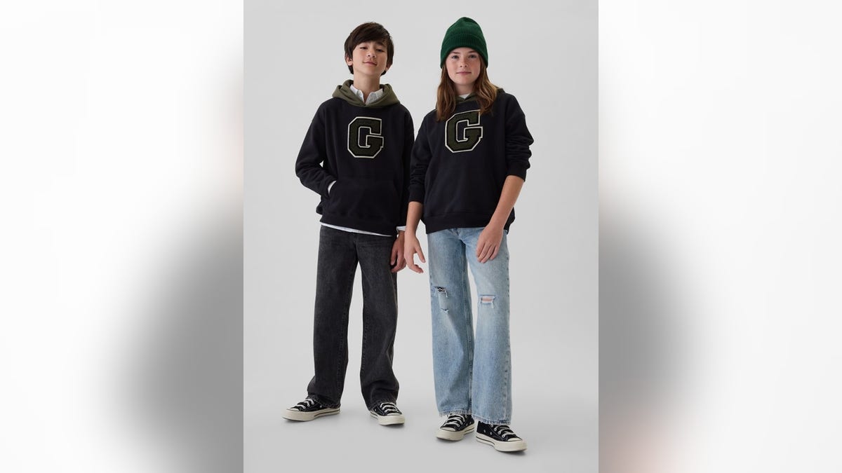 A classic gap sweatshirt is the perfect addition to any outfit.