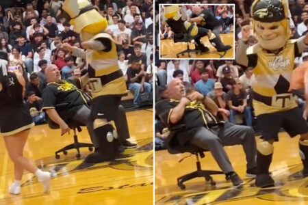 California principal placed on leave for seemingly inappropriate dance with mascot at pep rally — just days into new school year