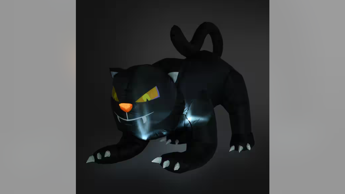 Show off your love of black cats and Halloween with an inflatable cat.