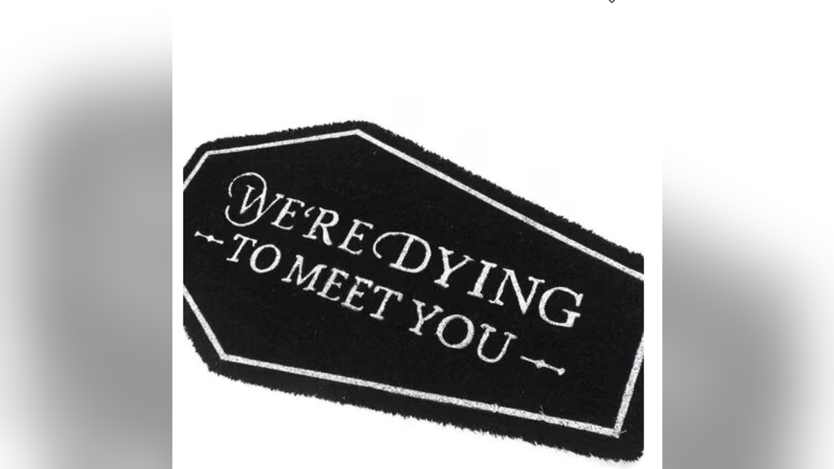 Put out this hilarious, spooky doormat for Halloween.