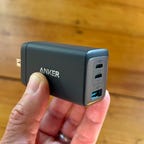 The Anker 735-3-port 65w-charger is compact and versatile