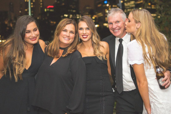 Anita (second from left) and Danny Frawley with their daughters in 2019.