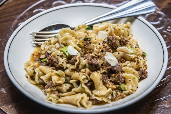 Ragazzi’s gigli pork and chilli sausage pasta.