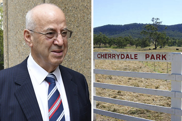 Eddie Obeid’s Cherrydale Park, a farm in the Bylong Valley. 