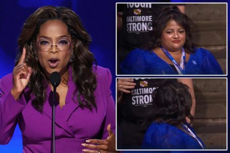 Camera awkwardly cuts to Maryland delegate as Oprah mentions ‘childless cat lady’ during DNC speech
