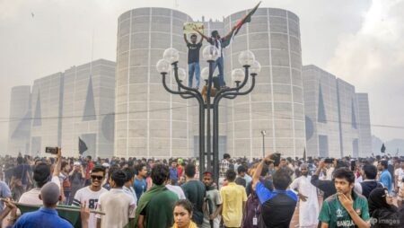 Son of ousted Bangladesh leader warns of ‘chaos’ without swift polls