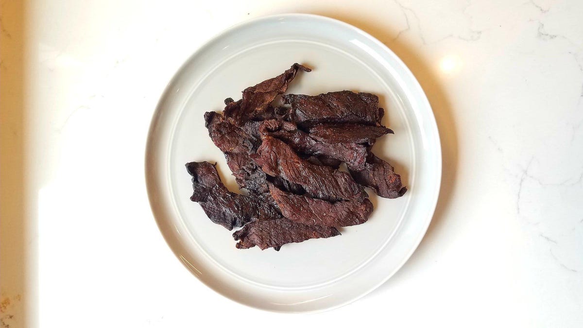 jerky on plate