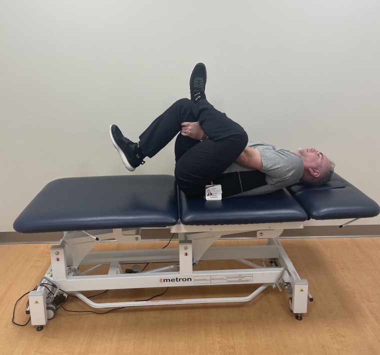 Figure 4 stretch targeting the piriformis muscle.