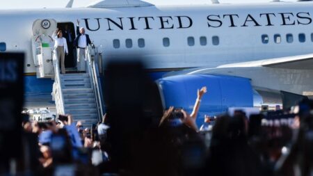 Harris leans on the trappings of her office – and Trump’s own playbook – in quest win the White House