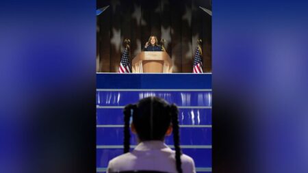 A photo captures what Harris’ nomination could mean for young girls