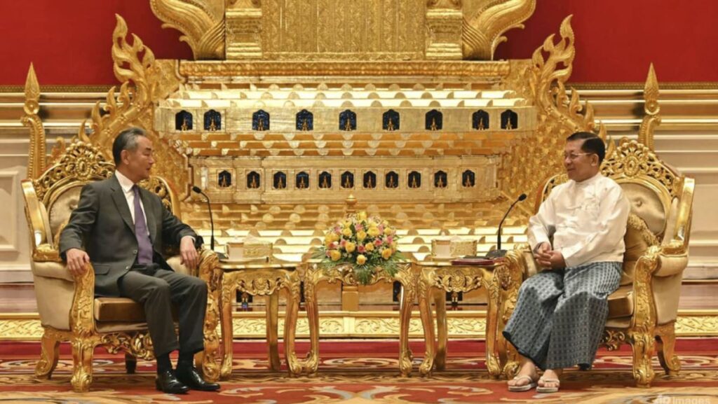 Myanmar junta chief, China FM discuss ‘stability’ as clashes rage