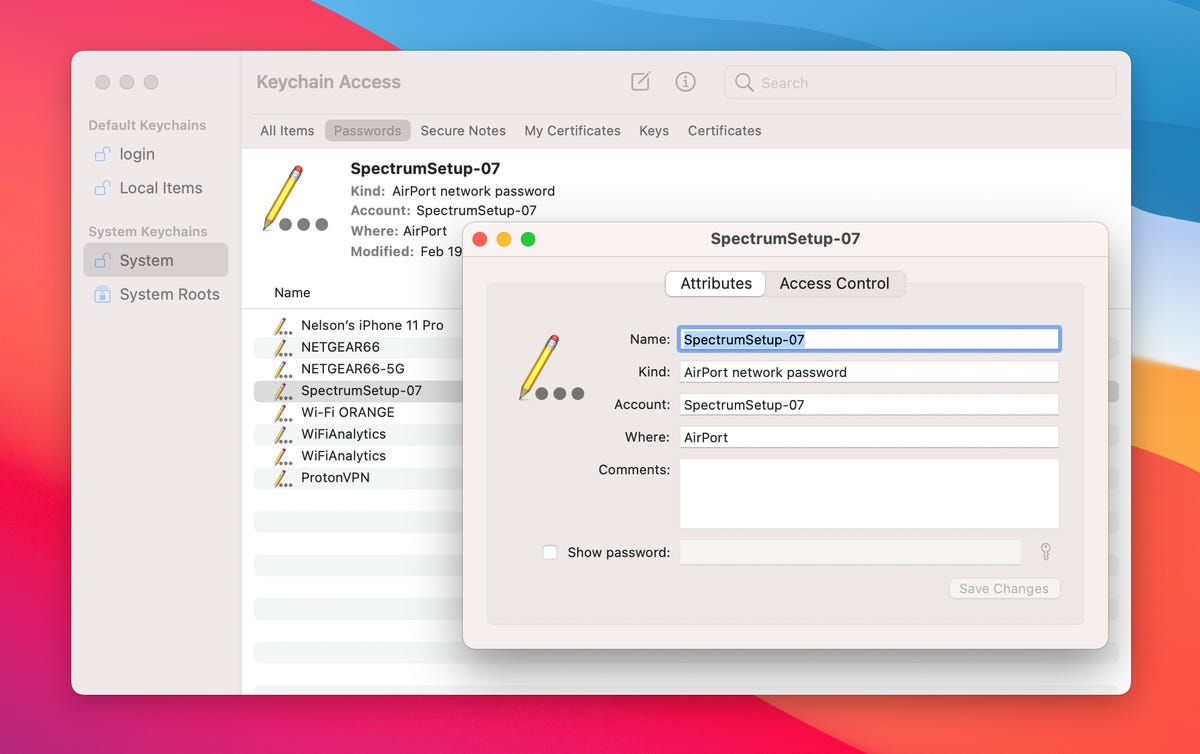 Keychain Access app pop-up on MacBook