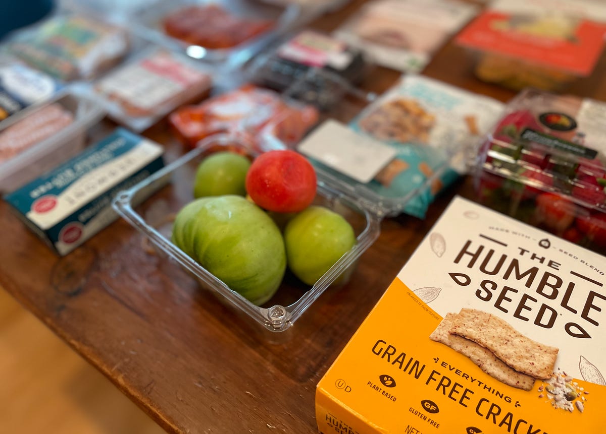 assorted groceries on table