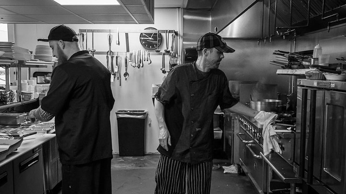 Shaun Brady in his restaurant
