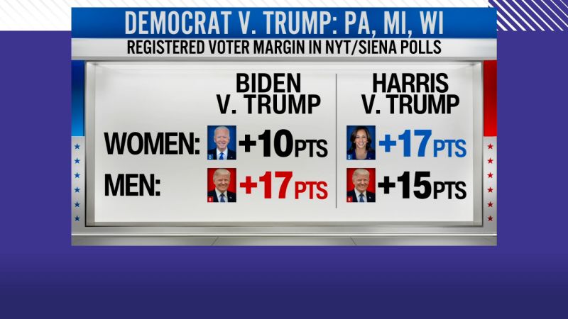 Pollster predicts a wide gender gap among voters in the 2024 election