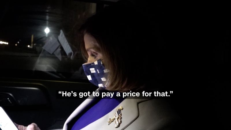 Video shows Pelosi saying Trump has to ‘pay a price’ for the Capitol attack