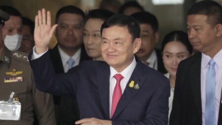 Thailand ex-PM Thaksin gets royal pardon, parole ends Aug 18, lawyer says