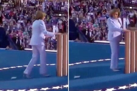 ‘Toilet paper’ that fell out of Nancy Pelosi’s pants on DNC stage was really notes, source says