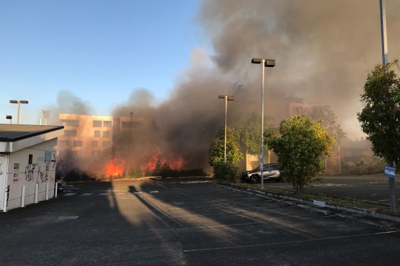 The fire was first reported at 4.20pm on Wednesday, with crews arriving 10 minutes later.