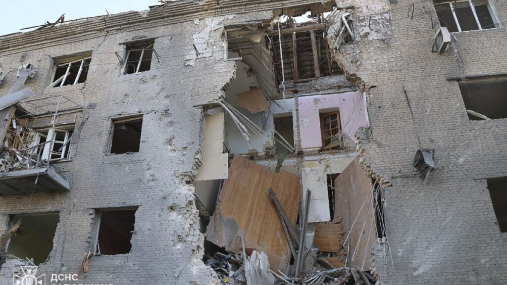 Russian airstrikes injure 14 people in Ukraine’s city of Zaporizhzhia