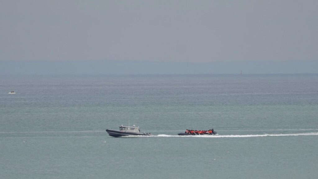 Migrant boat seen crossing Channel a day after 12 lost their lives