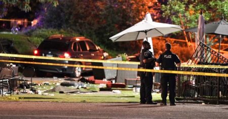 Two dead and three injured after man drives his car through restaurant patio in Minnesota