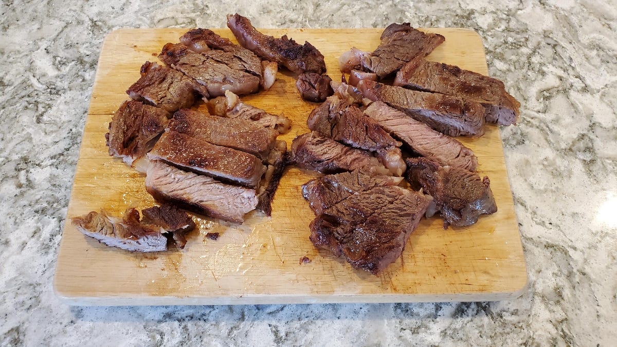 Overcooked steak