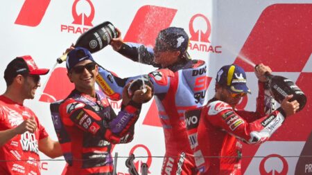 MotoGP Emilia Romagna: Enea Bastianini stuns Jorge Martin to take thrilling victory, Francesco Bagnaia crashes out