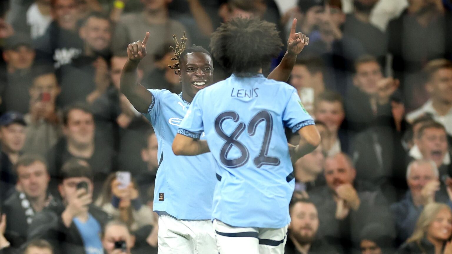 Carabao Cup: Manchester City edge second-tier Watford after late scare in third round as Matheus Nunes scores first goal