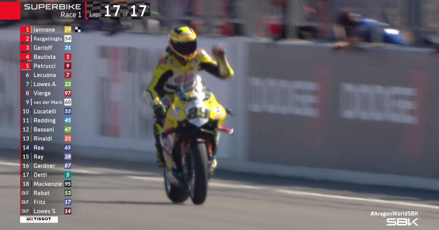 Andrea Iannone claims maiden victory in ‘one of the finest WorldSBK races in living memory’ – Superbikes video