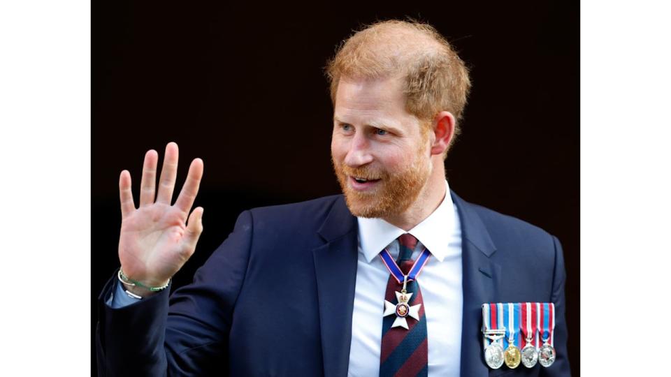 Prince Harry waving at Invictus tenth anniversary