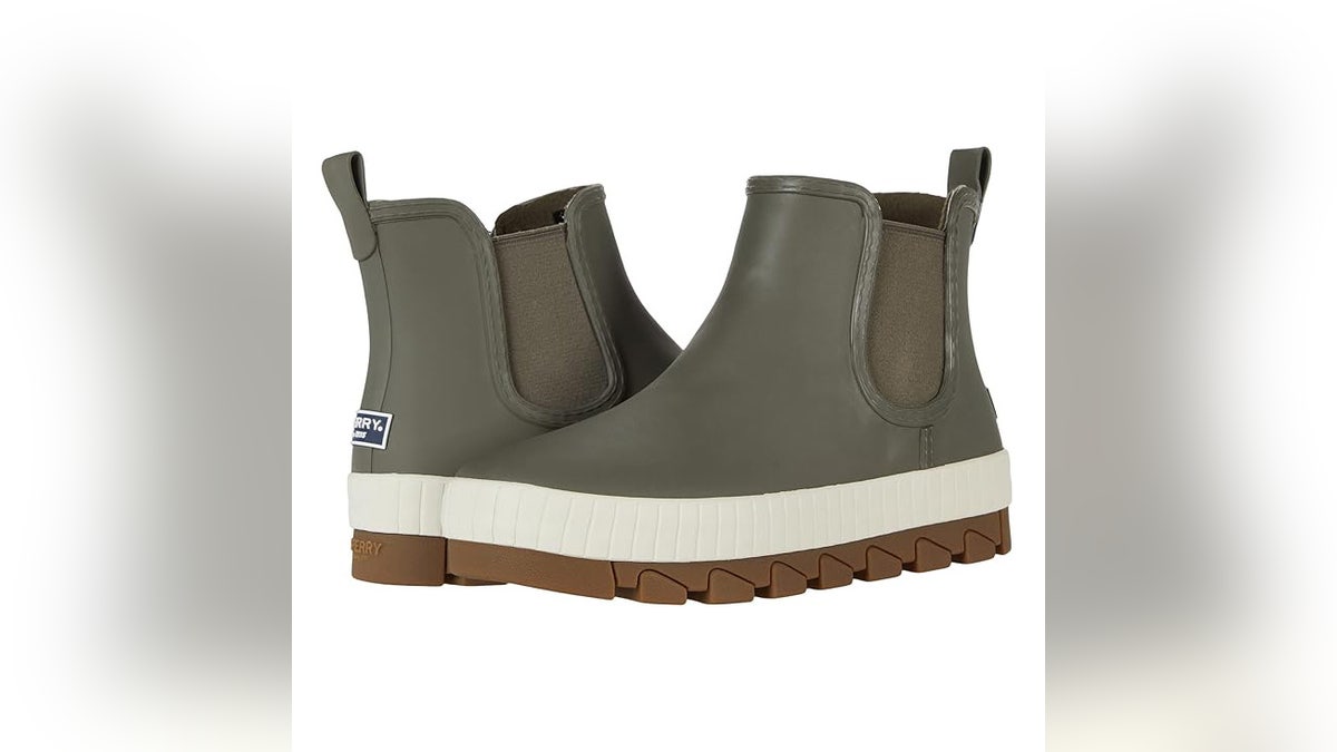 These durable rubber boots will keep your feet dry all fall.