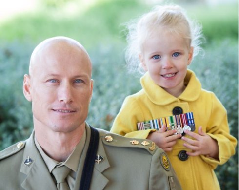 Scanlan with his daughter.