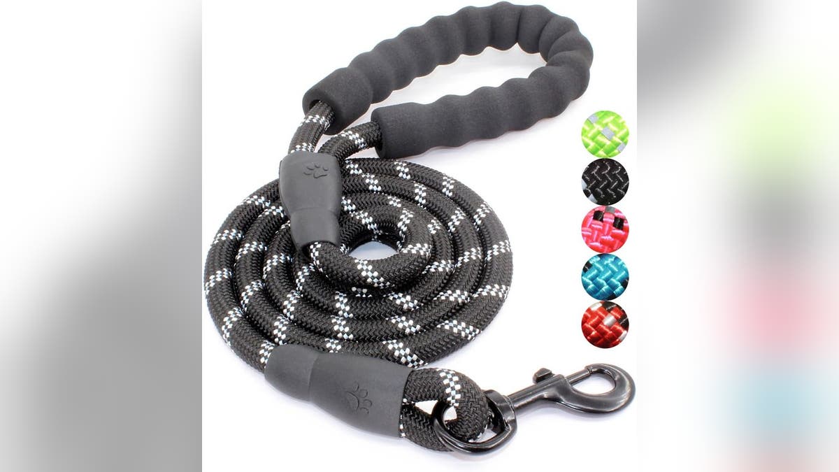 Stay safe while walking at night with a reflective leash.