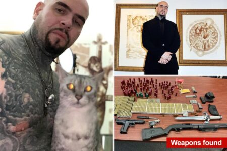 NYC artist who paints with human blood busted with cache of ‘illegal guns’ after cops responded to drug overdose