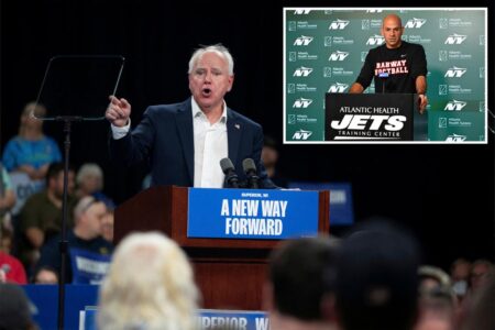 Tim Walz channels Jets head coach Robert Saleh’s impassioned ‘all gas, no brake’ mantra to get Kamala Harris elected