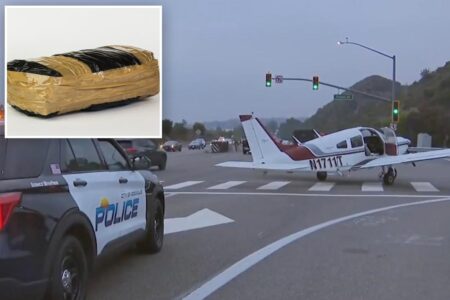 Pilot, passenger arrested on drug charges after small plane makes emergency landing on Calif. highway: ‘Can’t write this stuff’