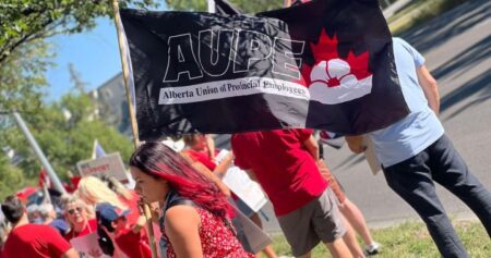 Alberta public sector workers rally to ‘send message to the government’