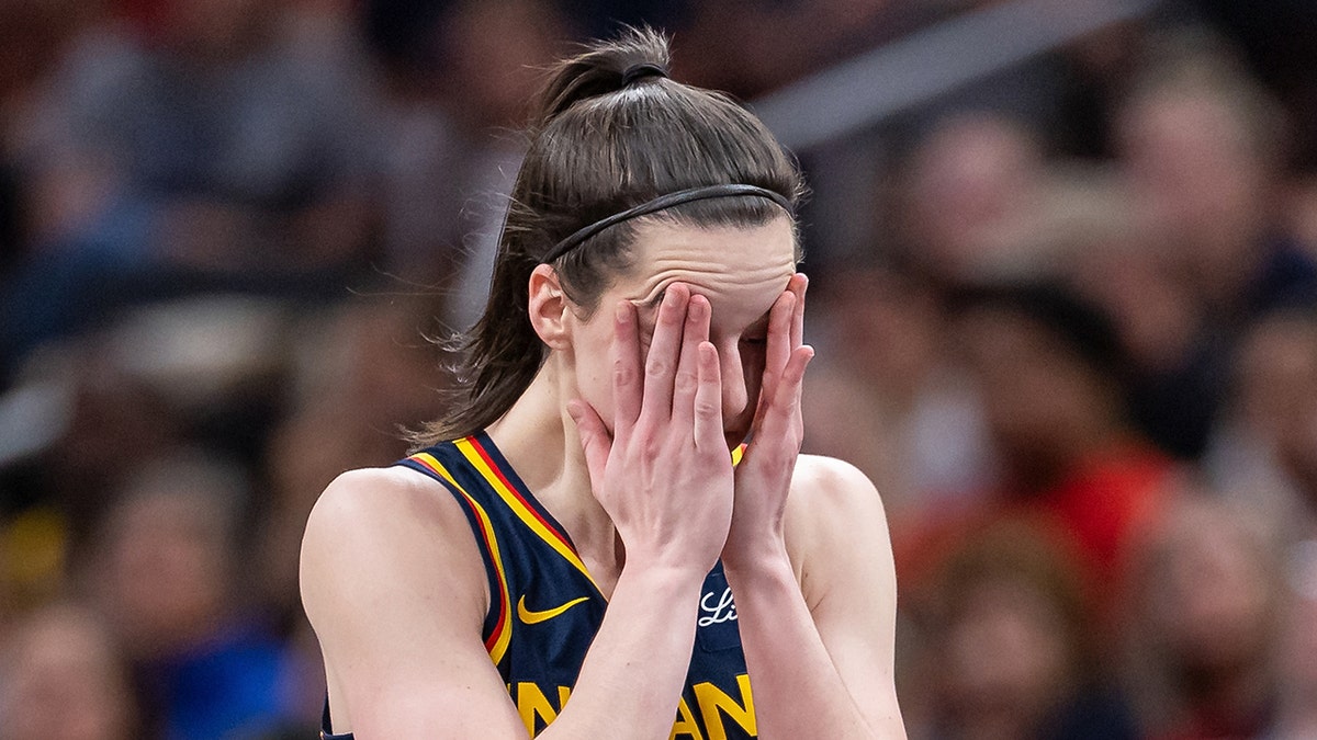 Caitlin Clark reacts