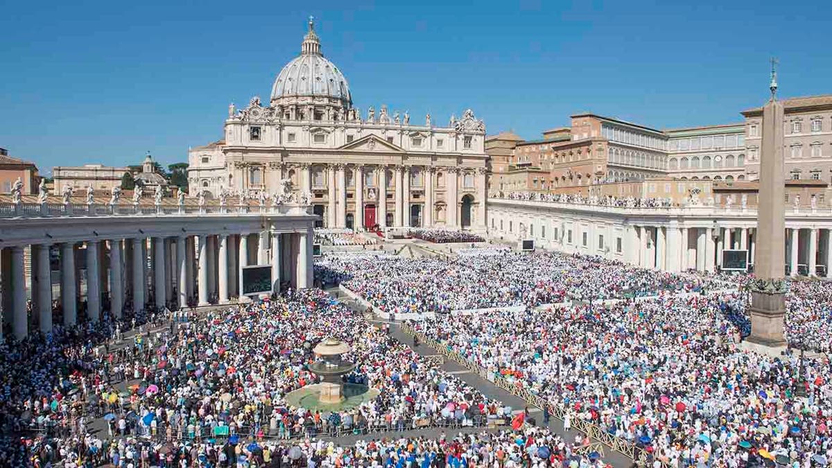 A large crowd attended the canonization of Mother Teresa on Sept. 4, 2016. 