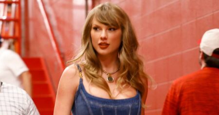 Channel Taylor Swift’s Game Day Style With These Denim Corset Tops