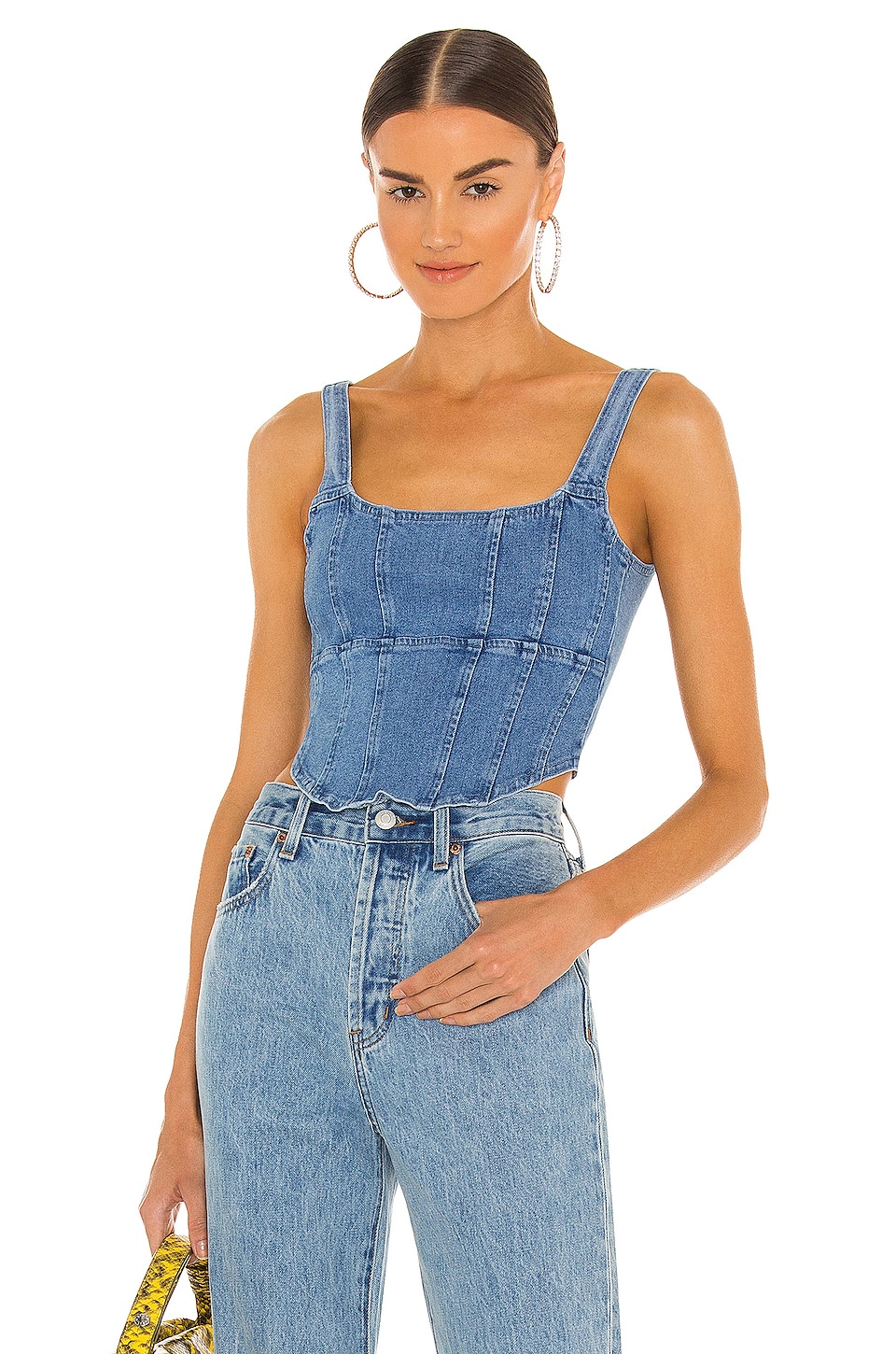 OW Collection X REVOLVE Demi Top in Light Blue Denim