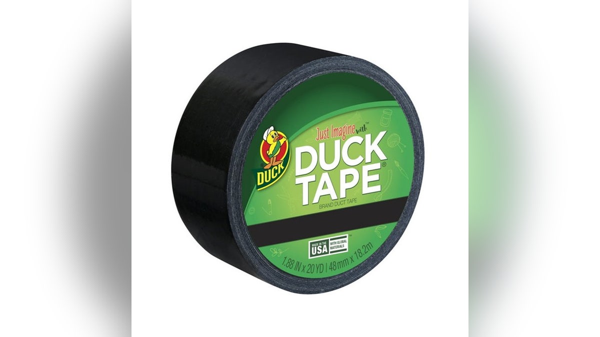 Outline the Crayola logo with duct tape.