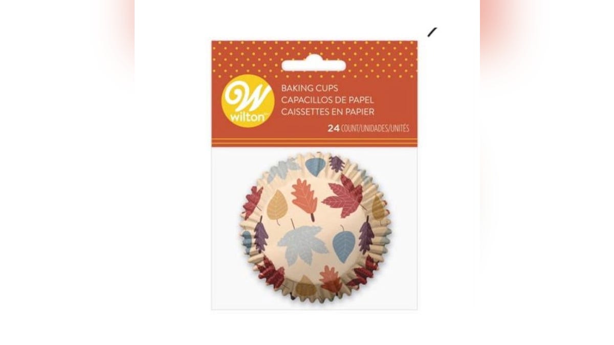 Bake all your cupcakes in fall-themed liners.