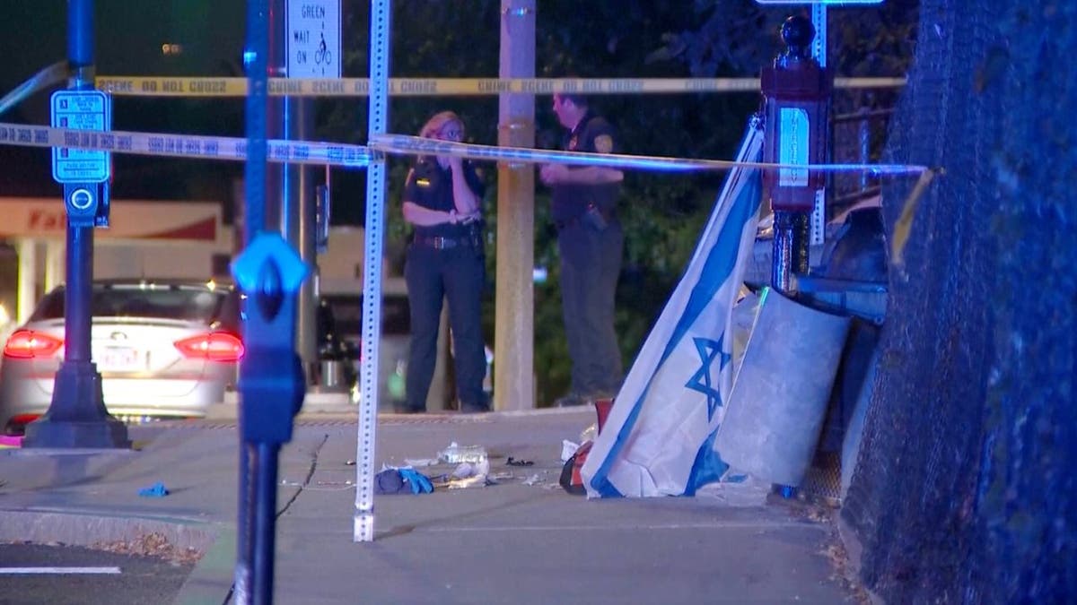 Scene of a shooting where an anti-Israel man attacked a pro-Israel man