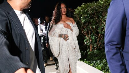Rihanna—With a Fall Makeover!—Surprises at Alaïa’s NYFW Show