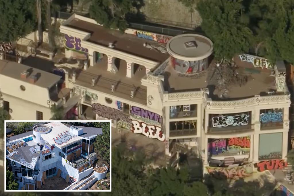 Second abandoned Calif. mansion owned by Philadelphia Phillies owner John Middleton’s son blanketed in graffiti