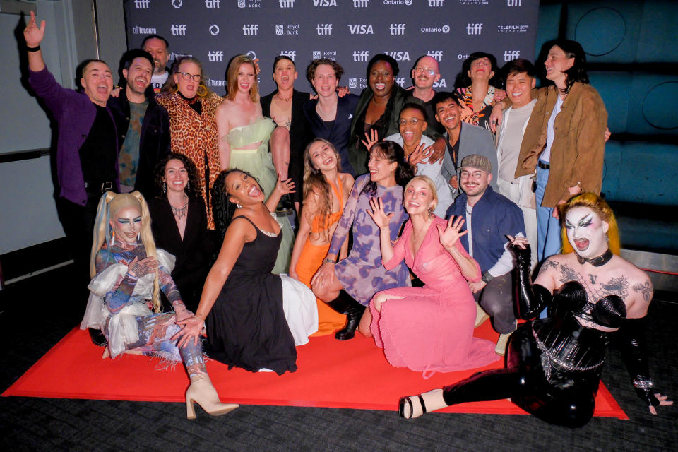 TORONTO, ONTARIO - SEPTEMBER 08: Cast and crew including Pearla, Vandoff, Ali Garrison, Aisha Evelyna, Katharine King So, Lauren Beatty and Vicky To attend the premiere of 