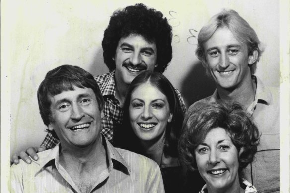 Lex Marinos, back left, in Kingswood Country