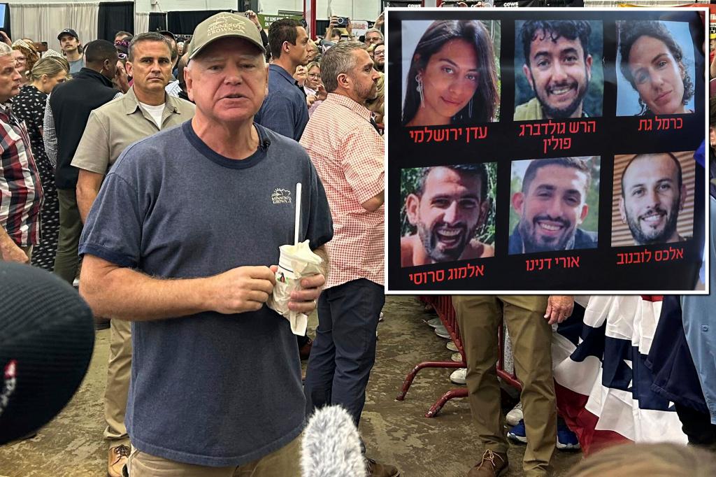 Tim Walz slammed for appearing to flee question about Gaza hostage murders in viral video: ‘Spineless’